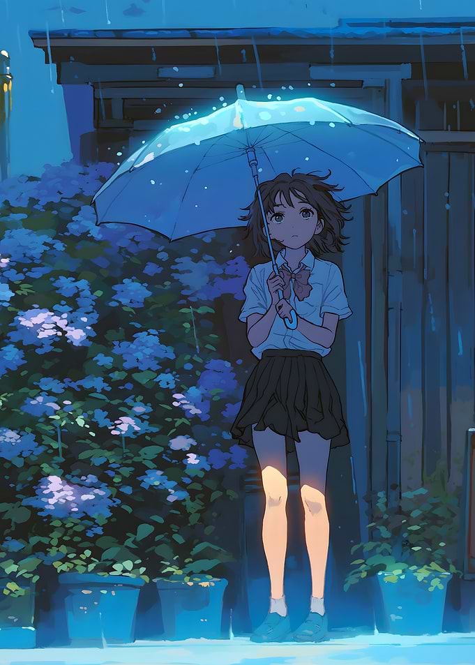 Anime Girl in Rain - Lofi girl