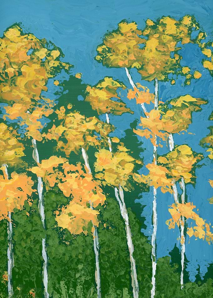 Birch Trees in Autumn