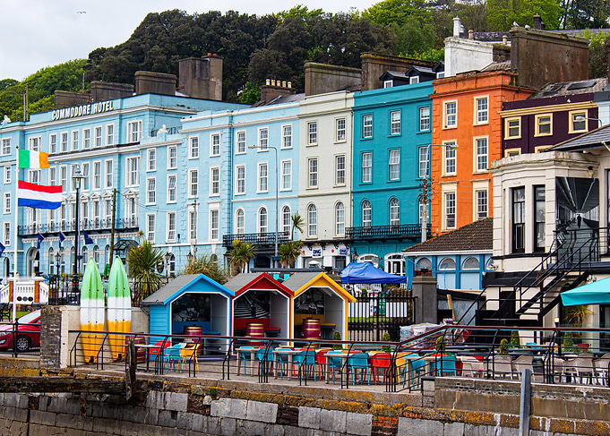 Colorful Waterfront Buildings to Cobh