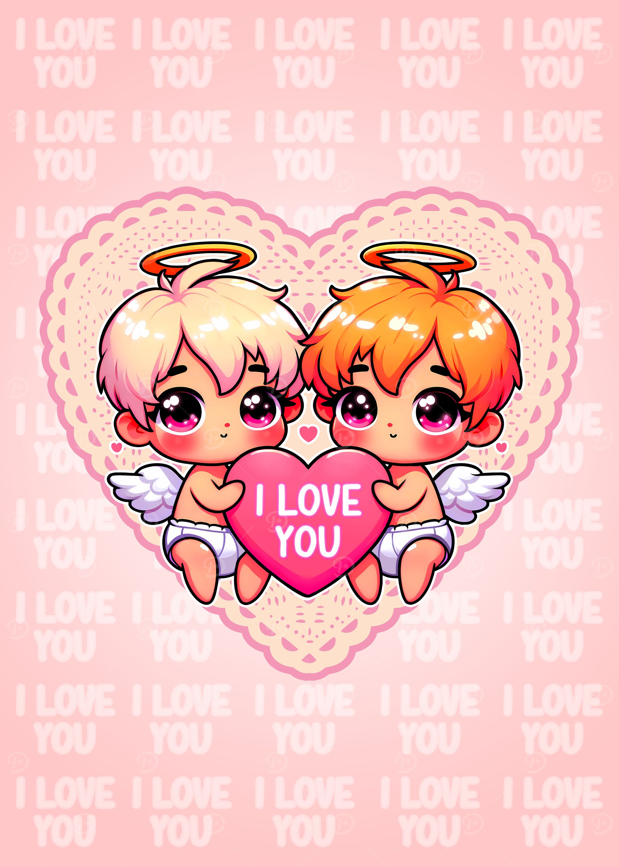 Cute Angel Cupids Valentine's Day