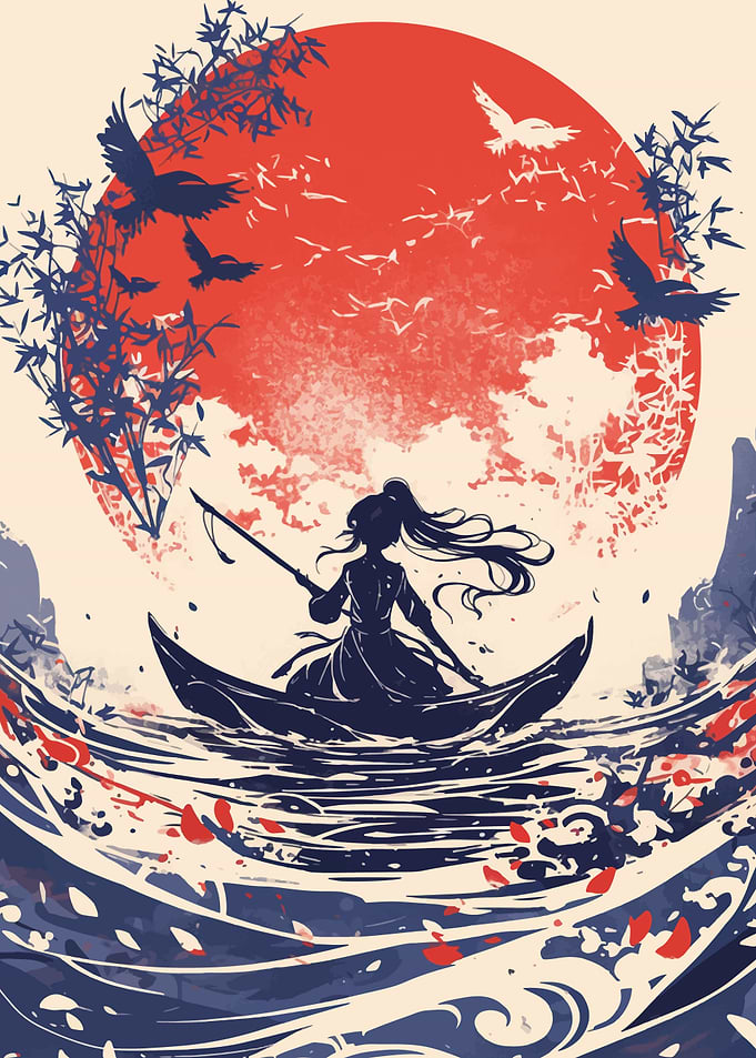 red moon Landscape