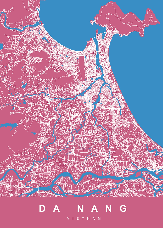 Da Nang City Map Vietnam