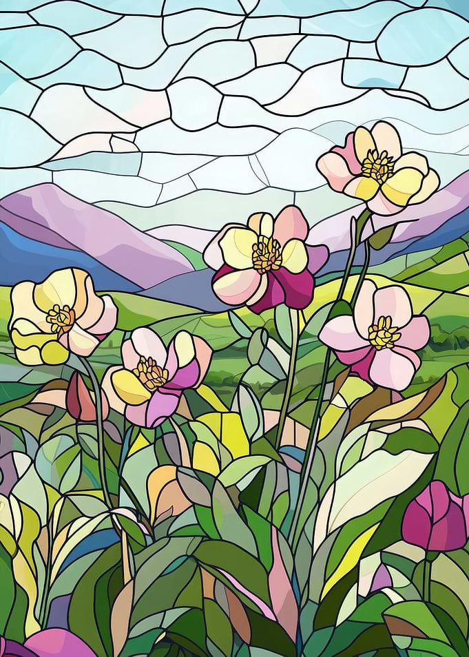 Stained Glass Flowers