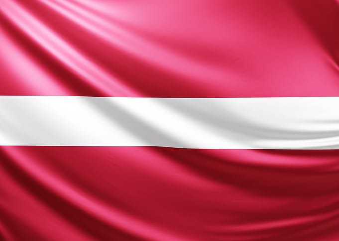 Latvia Flag, realistic flag of Latvia
