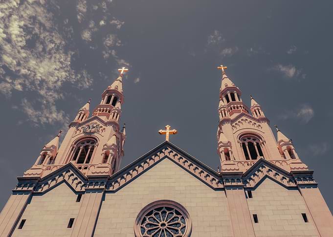 Church Towers Against Sky