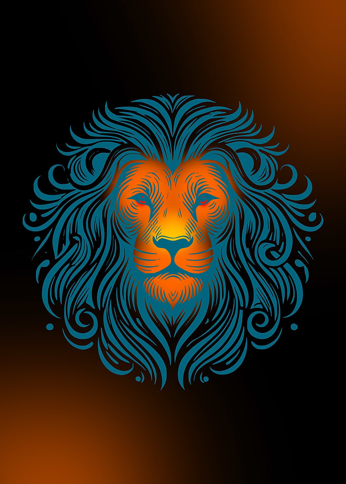 Lion Head Art