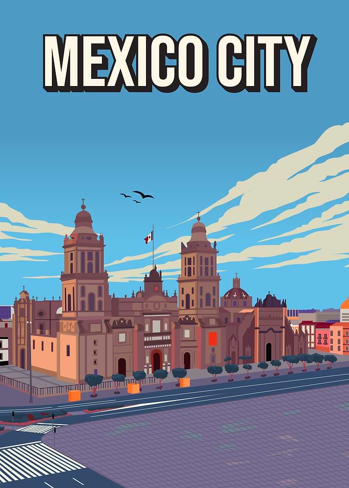 Mexico City Skyline Cityscape