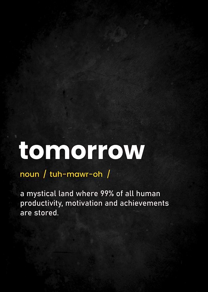 Tomorrow Definition Poster