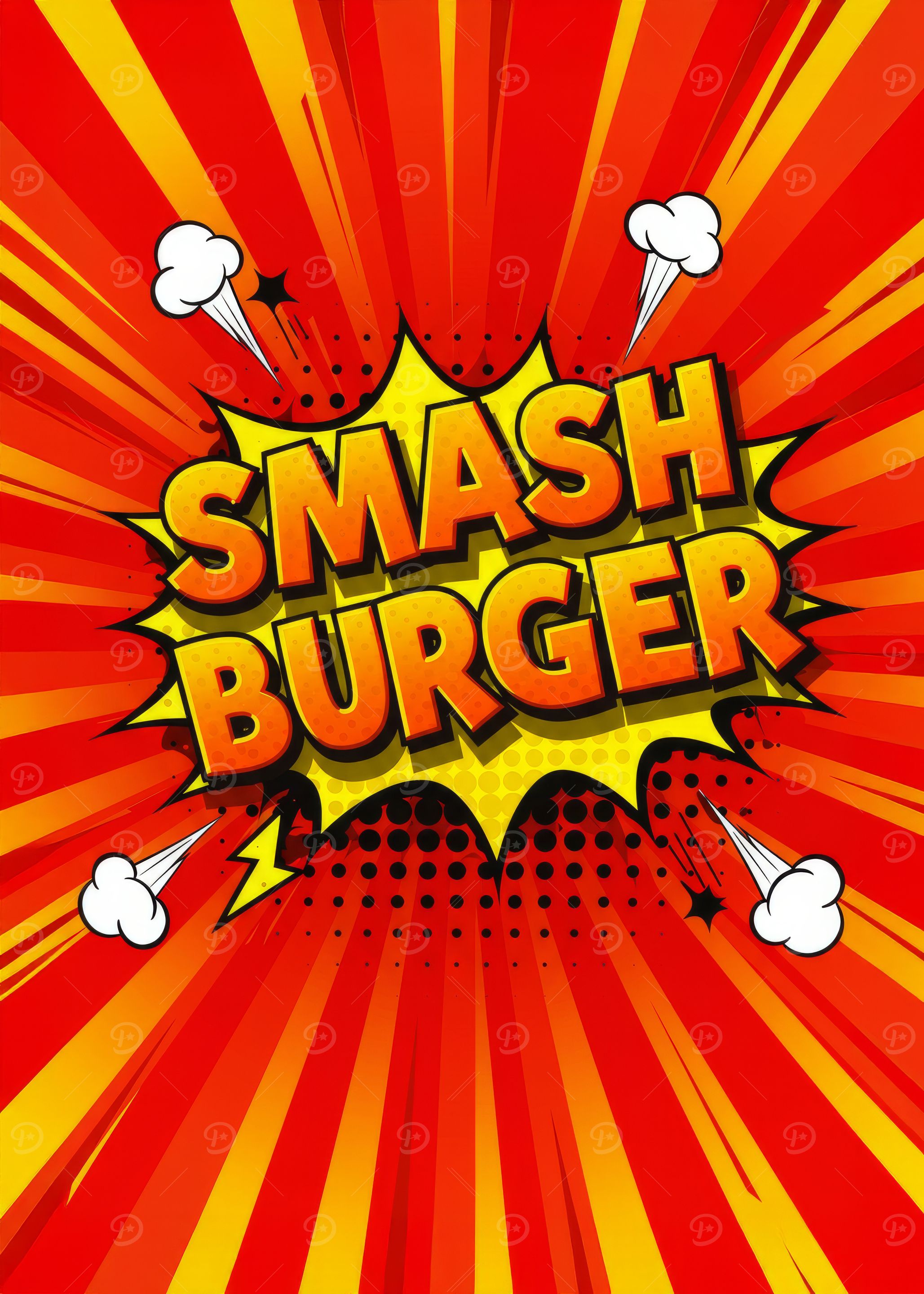 Smash Burger Comic Art