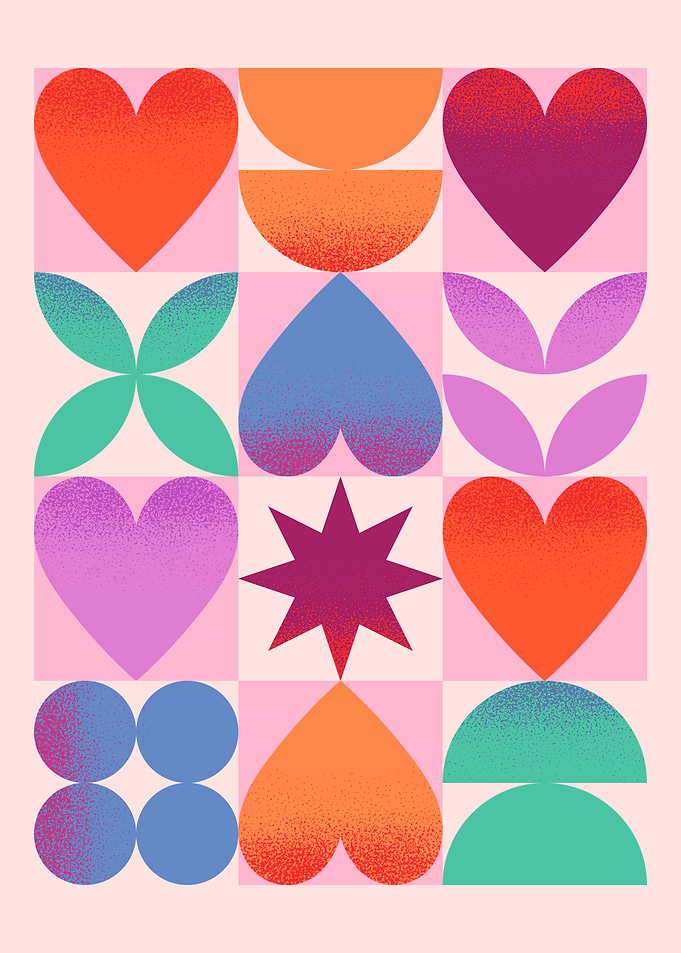 Romantic Heart Art Poster