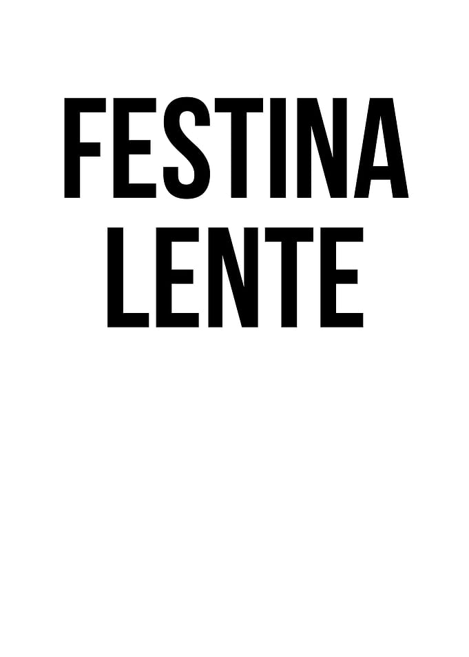 Festina Lente Quote