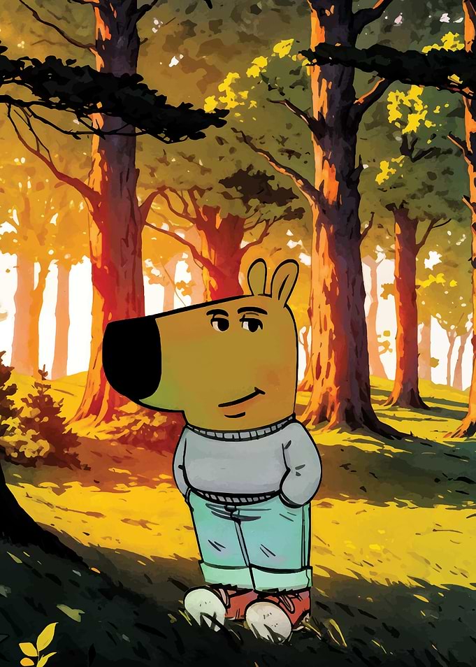 Dog in the Woods