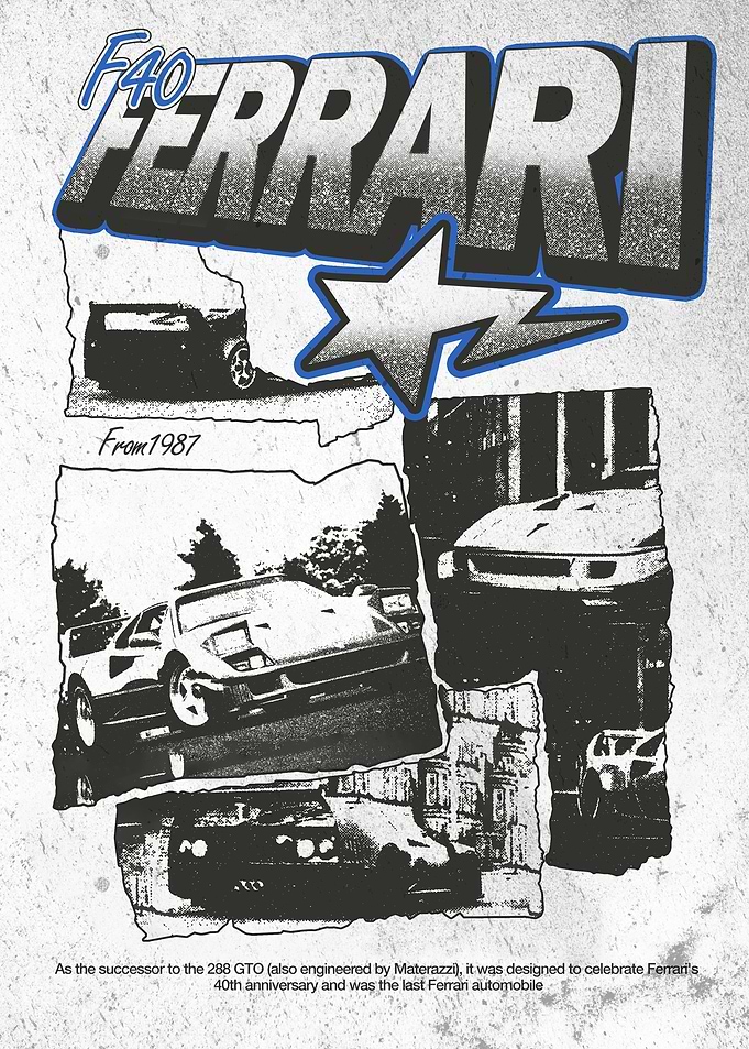 Ferrari F40 Grunge Style