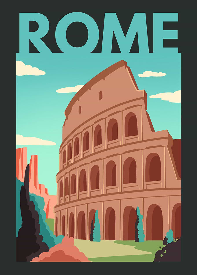 Rome Colosseum Poster