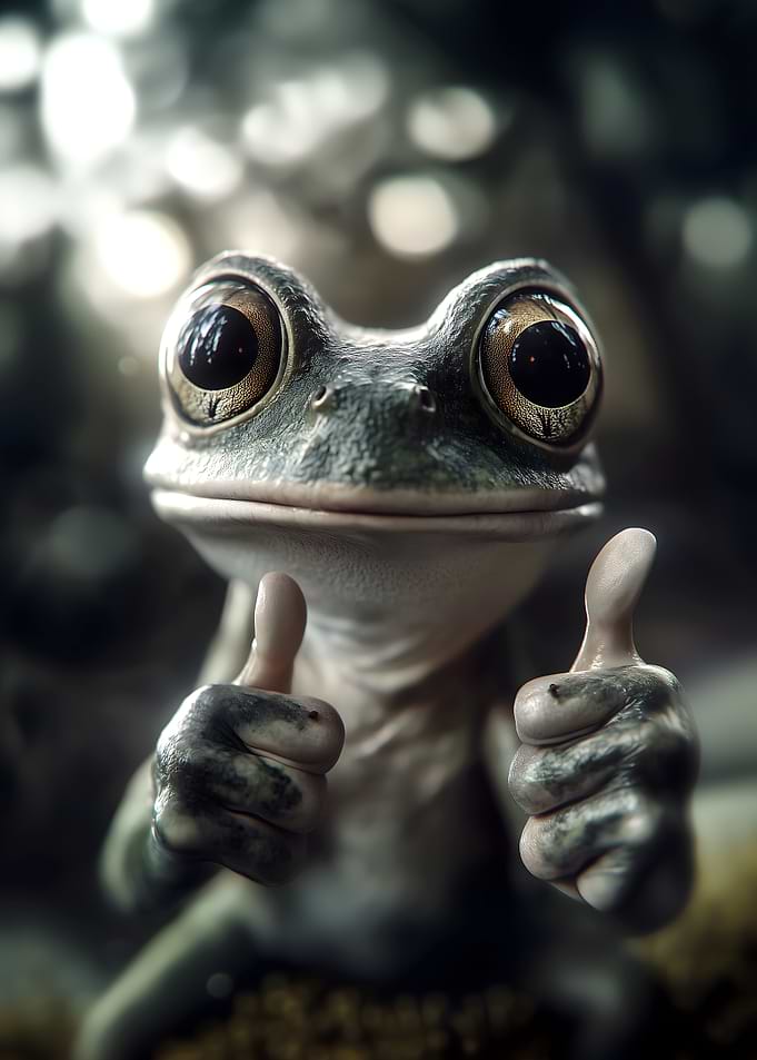 Cute Frog Thumbs Up