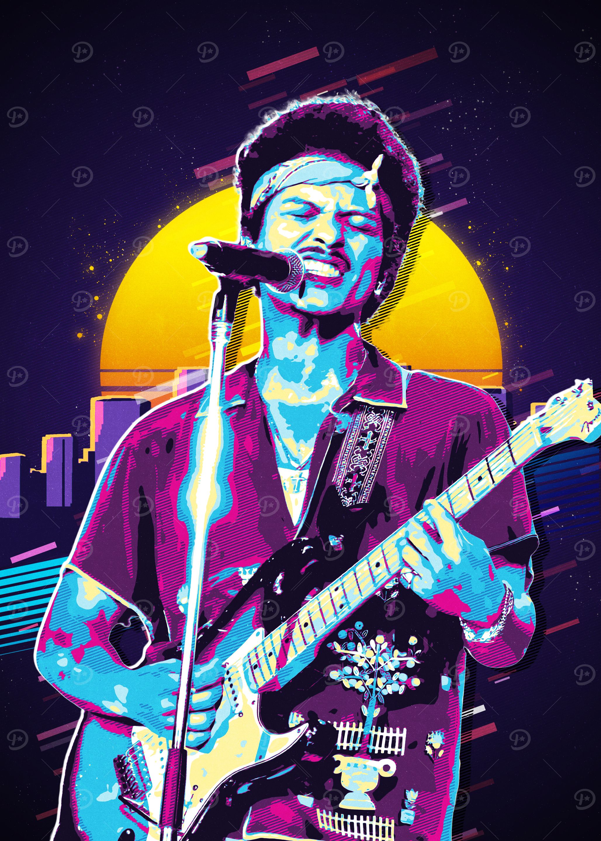bruno mars Retro art