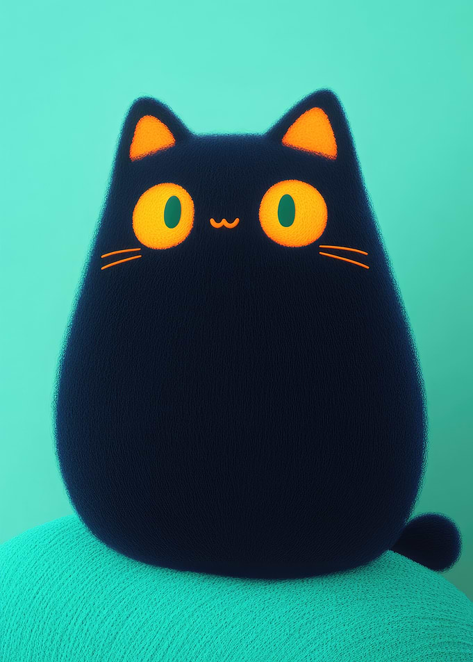 Cute Silly Black Cat