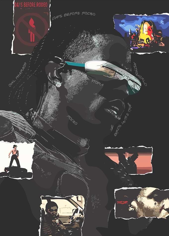 Travis Scott Vintage Album Cover