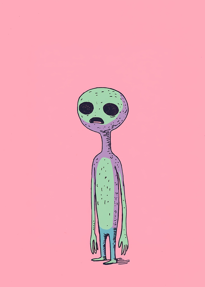 Funny Alien Illustration