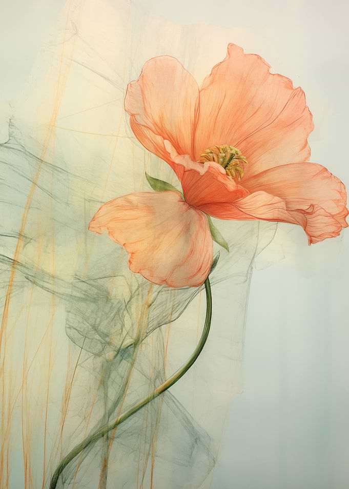 Delicate Poppy Bloom