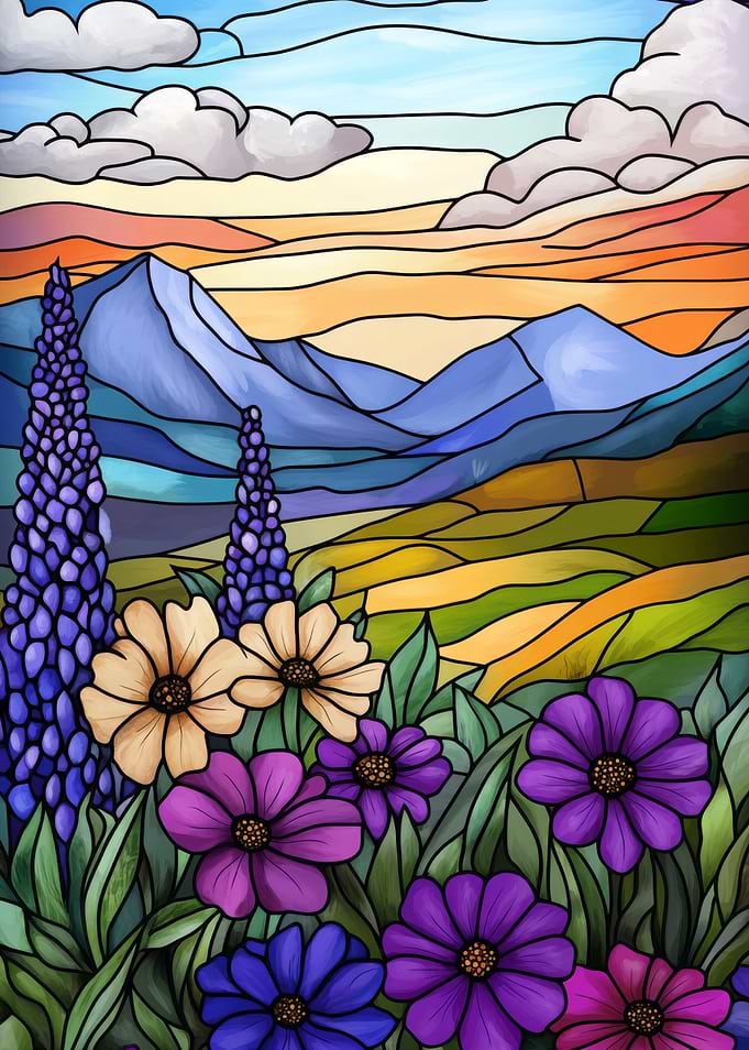 Mountain Sunset Landscape