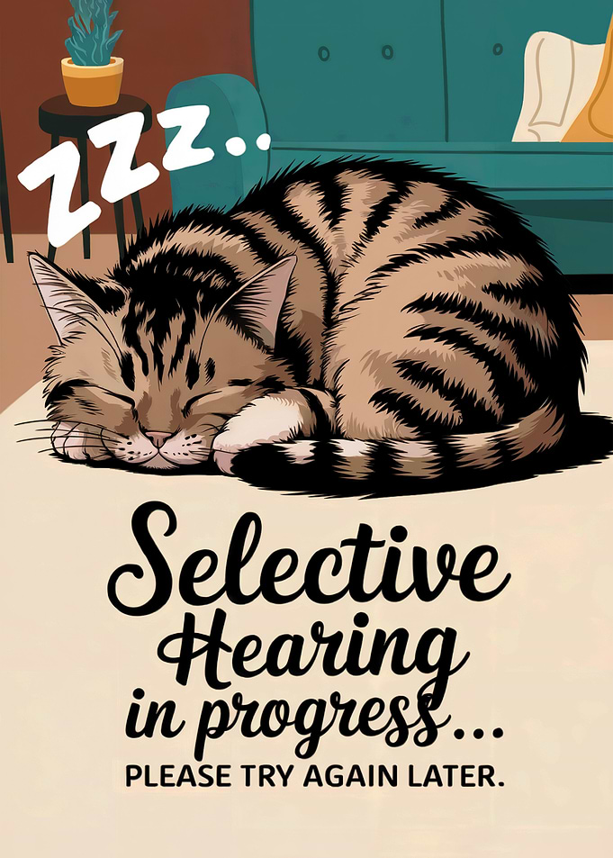 Funny Sleeping Cat