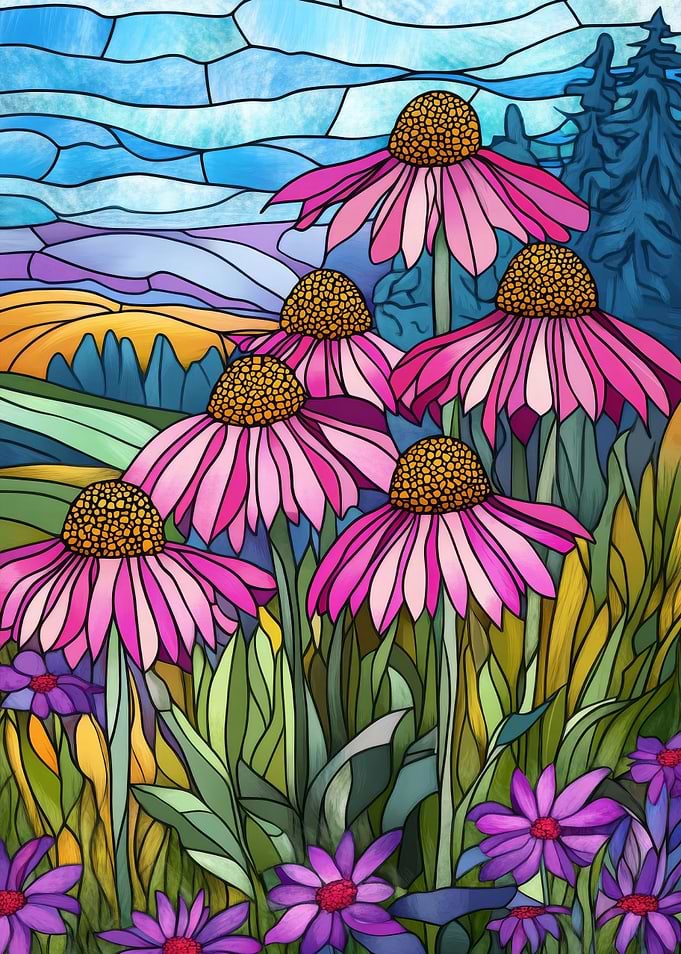 Stained Glass Flowers