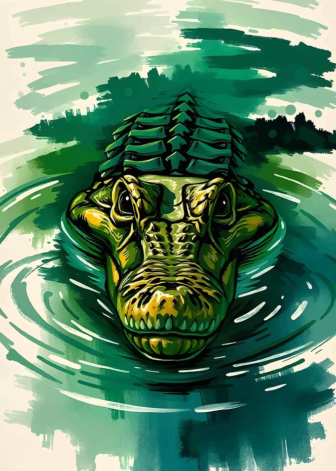 Alligator in Water