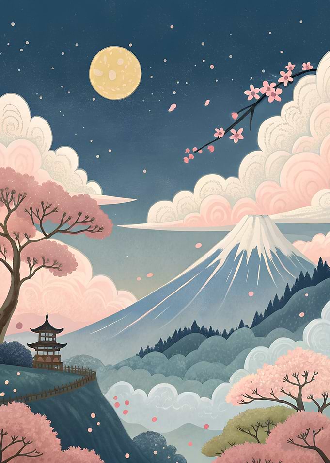 Mount Fuji Night Scene