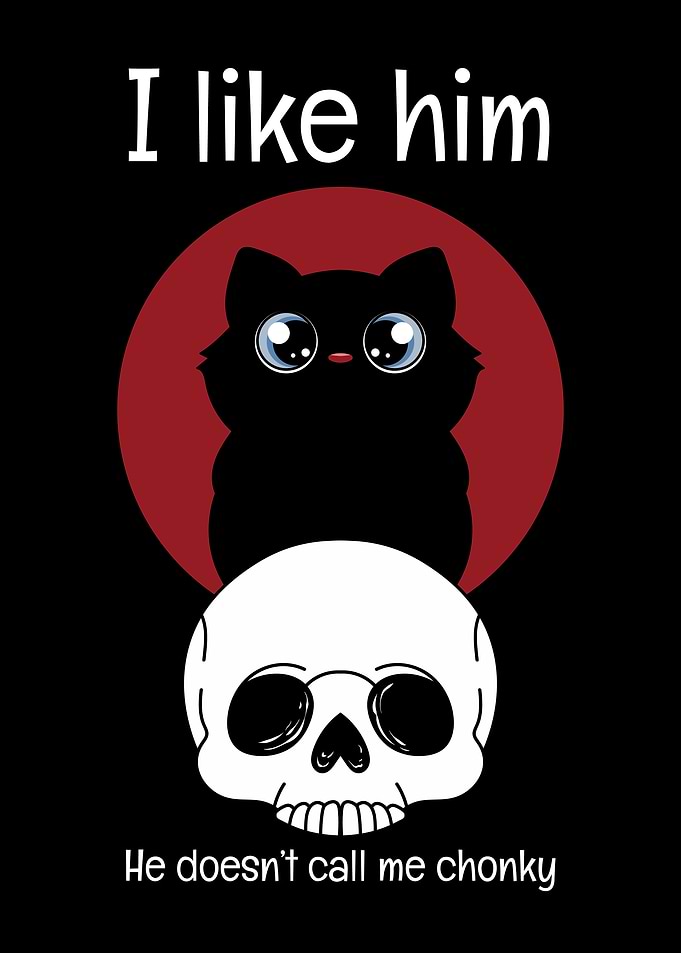 Black Cat & Skull Humor