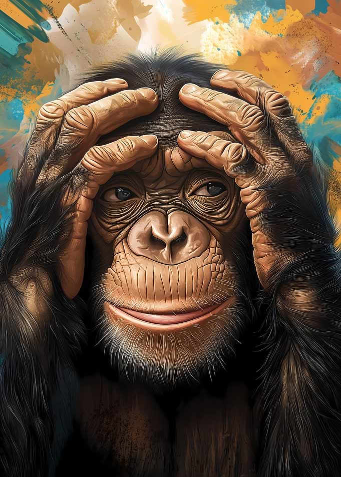 Funny Chimpanzee Portrait