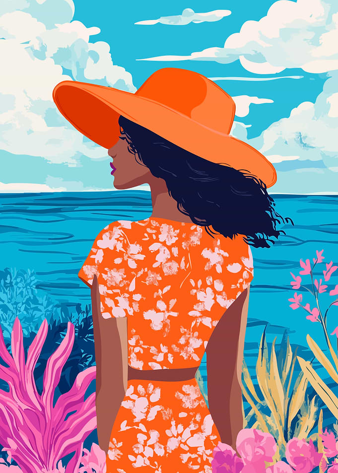 Powerful Woman Portrait Minimalist Art