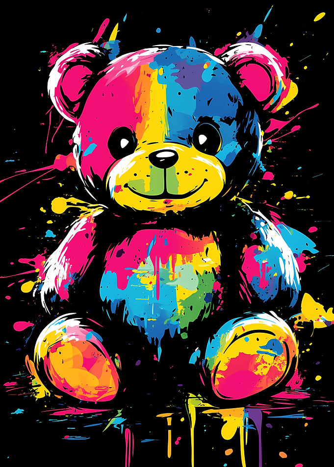 Rainbow Teddy Bear