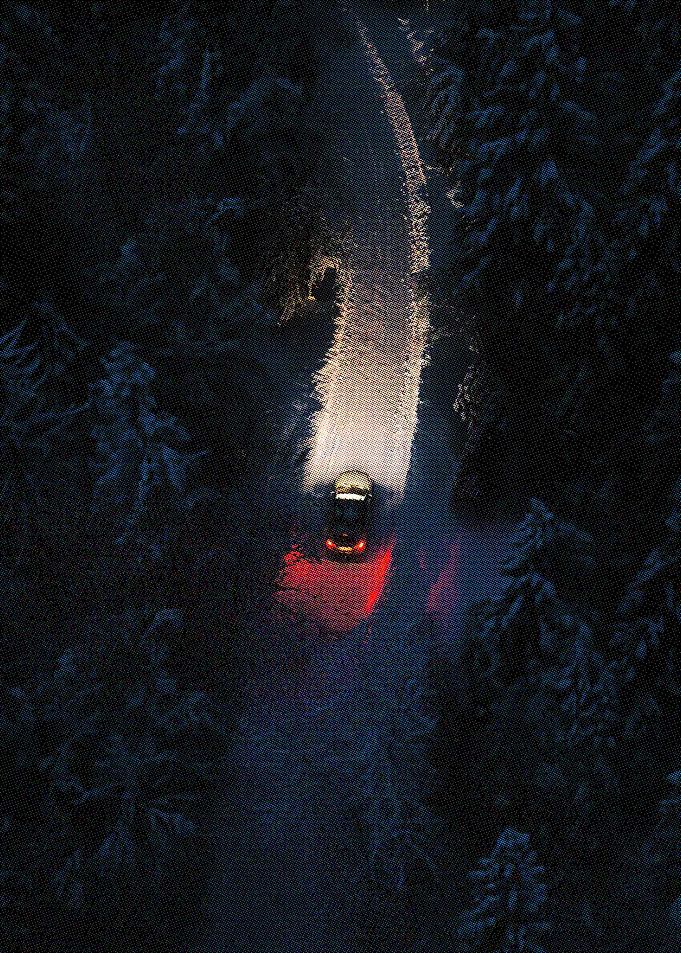 Car on Snowy Road