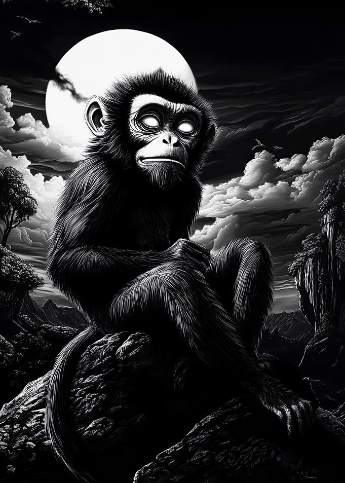 Monkey Under the Moon