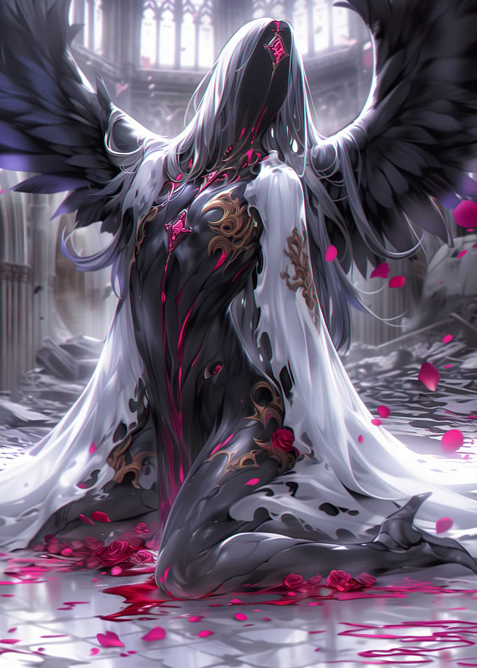 Fallen Angel with Wings