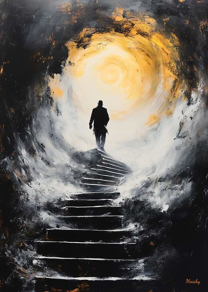 Ascend into Light – Mystical Journey Upward into the Unknown