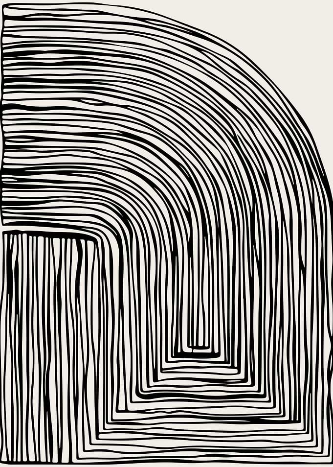 Abstract Black and White Lines