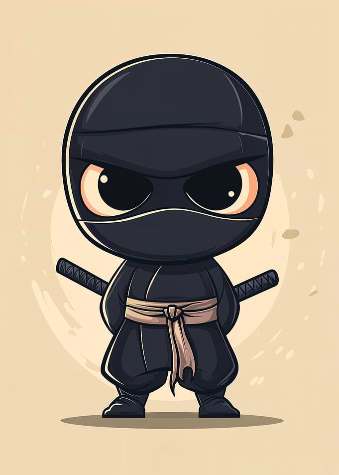 Cute Ninja Cartoon