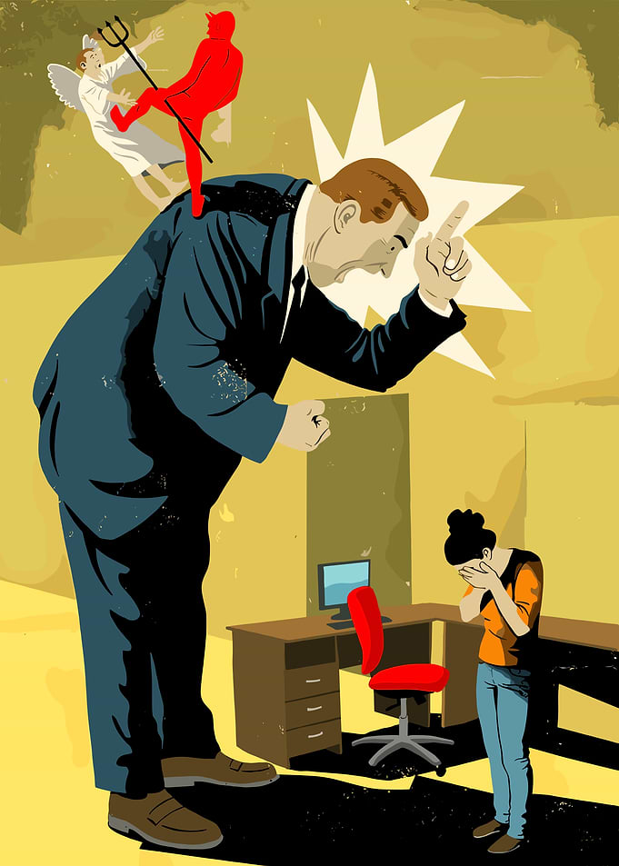Office Conflict Illustration