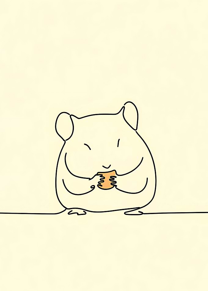 Cute Hamster Eating