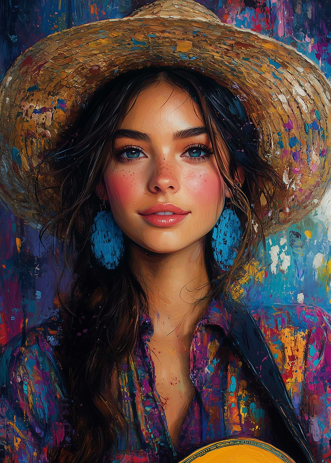 Woman in Straw Hat