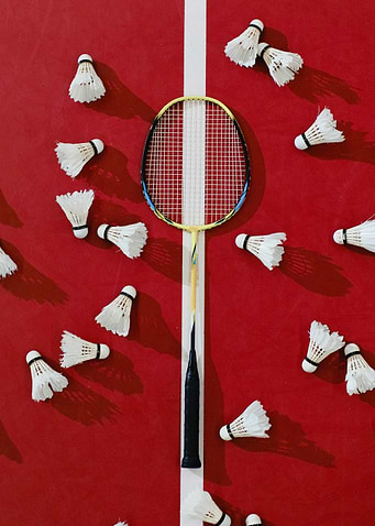 Badminton Racket and Shuttlecocks