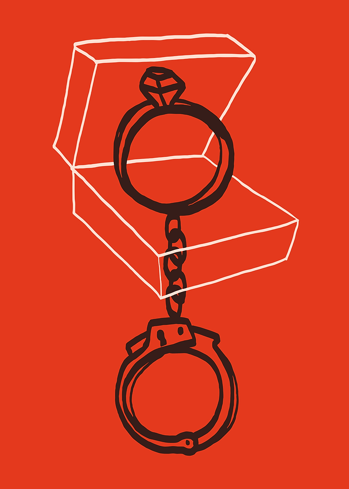 Engagement Ring & Handcuffs