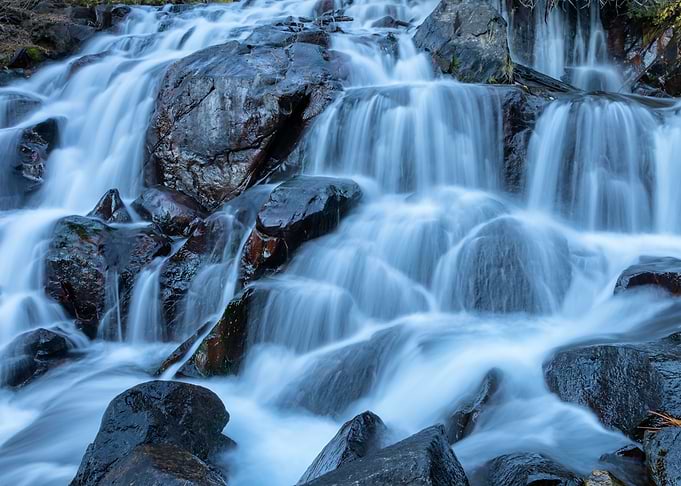 Waterfall Over Rocks