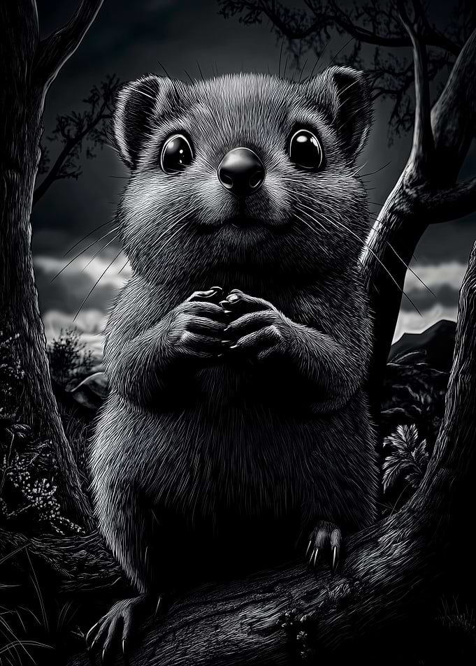 Cute Mouse in Forest