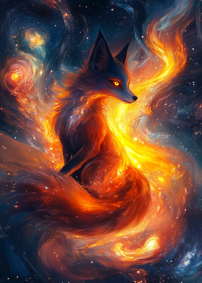 Fire Fox in Space