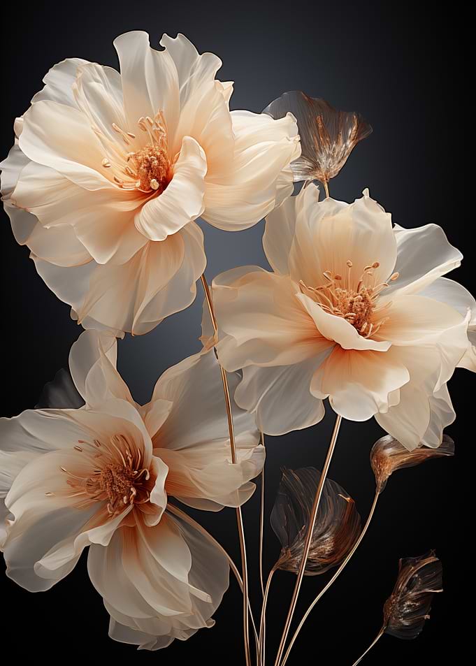 Delicate Peach Flowers