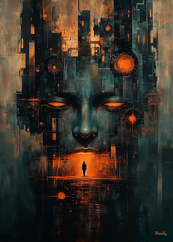 Cybernetic Overlord – AI Surrealism & Dystopian Sci-Fi Art
