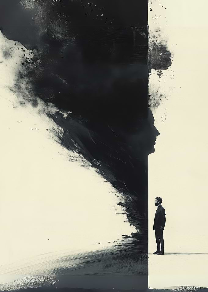 Man Facing Darkness